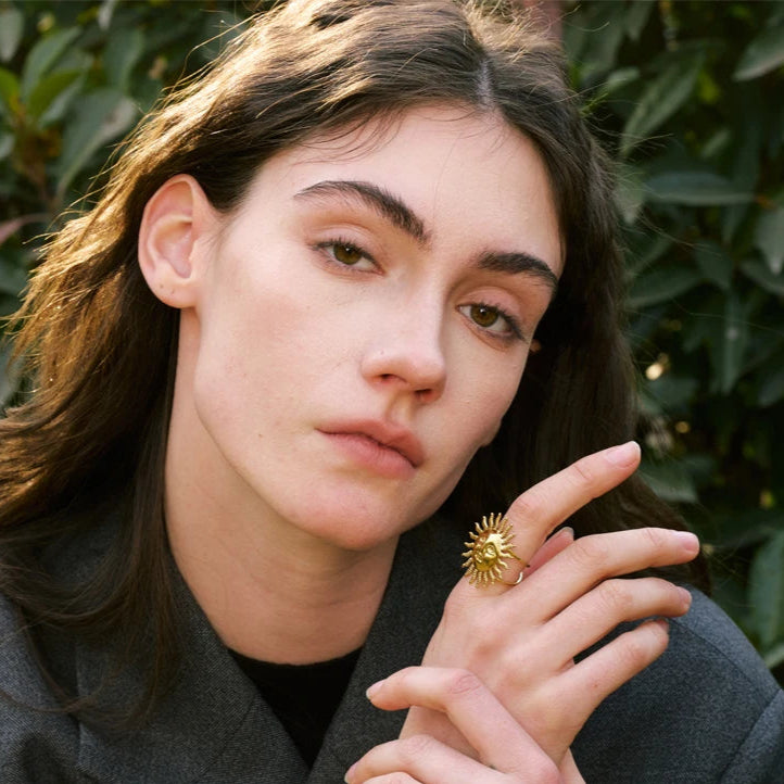 Solstice -18k Sun Open Adjustable Ring