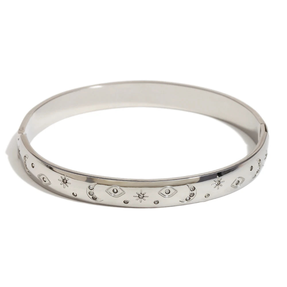 Evil Eye - Gold | Sailver Bangle Bracelet