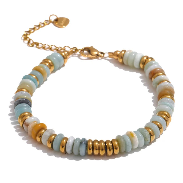 Good Luck - Amazonite Women Gold Bracelet