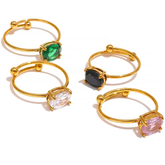 Nova Glow - Prism Gold Adjustable Rings