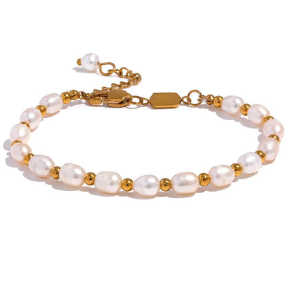 Universal Truth - Gold Pearl Bracelet