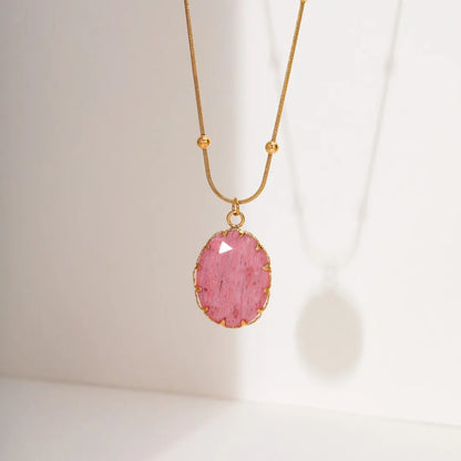 Divine Love: Rhodochrosite Gold Necklace