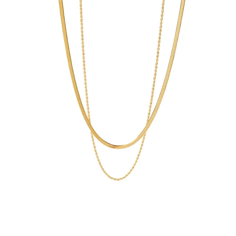 Double Layered Gold Necklace