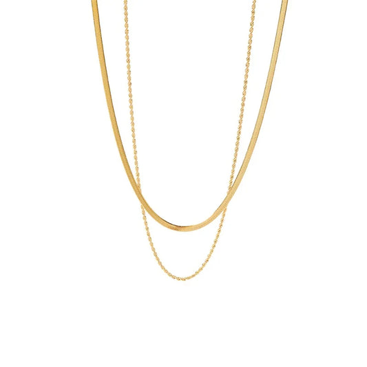 Double Layered Gold Necklace