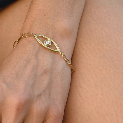 Aura Shield - Evil Eye Gold Bracelet