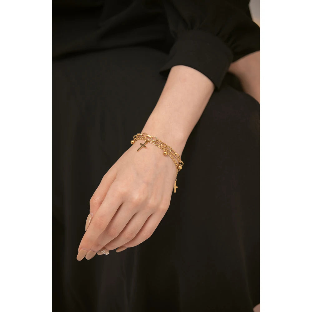 Faith & Grace Charm Gold Bracelet