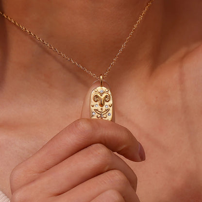 The Half Moon Zodiac Gold Necklace