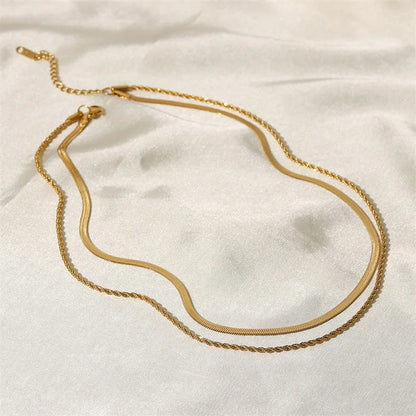 Double Layered Gold Necklace