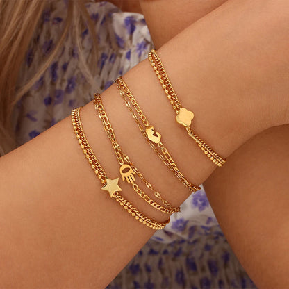 Infinity - Double Layer Gold Bracelet