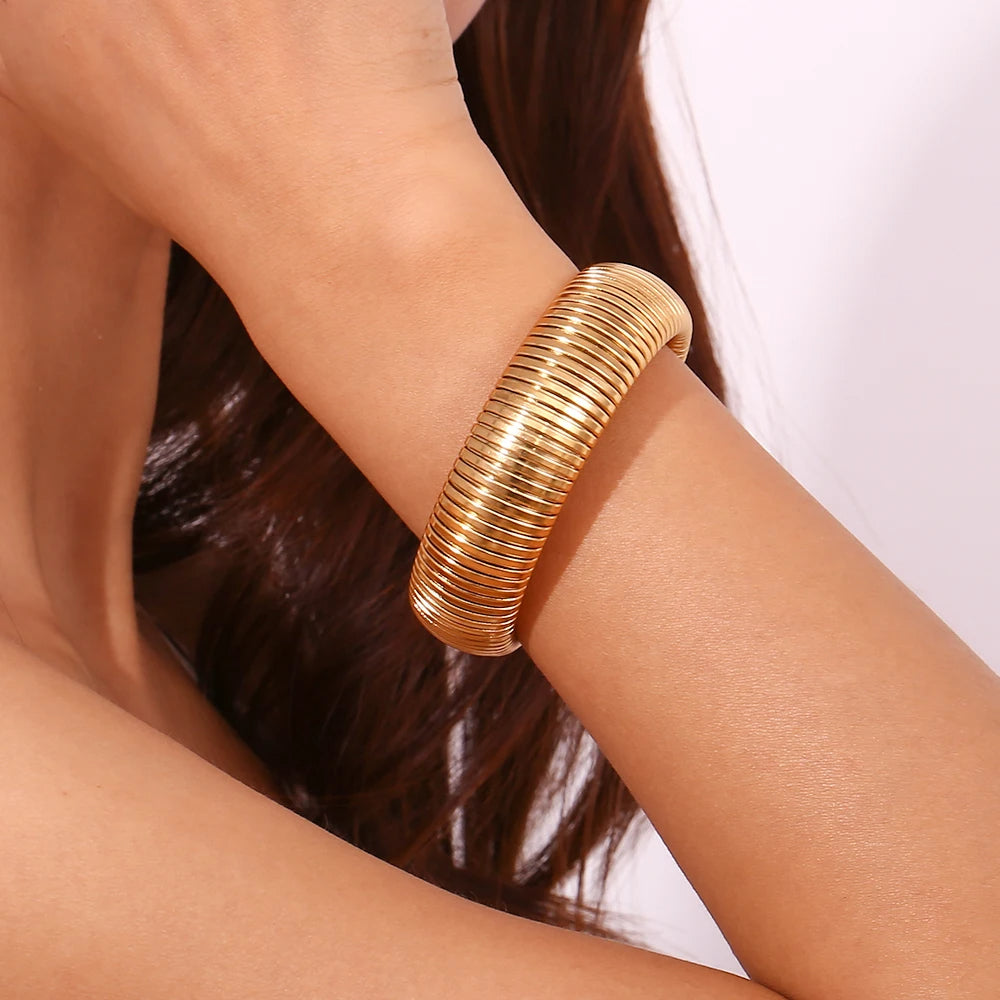 Fusion Bands - 20mm Wide Gold / Silver Bracelet