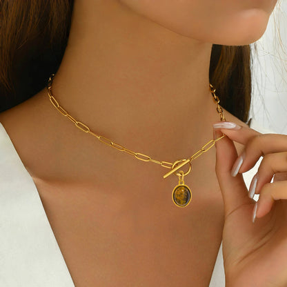 Fearless Spirit – Gold Dainty Tiger’s Eye Necklace