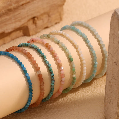 Channel Positivity - Dainty Faced Turquoise Bracelet