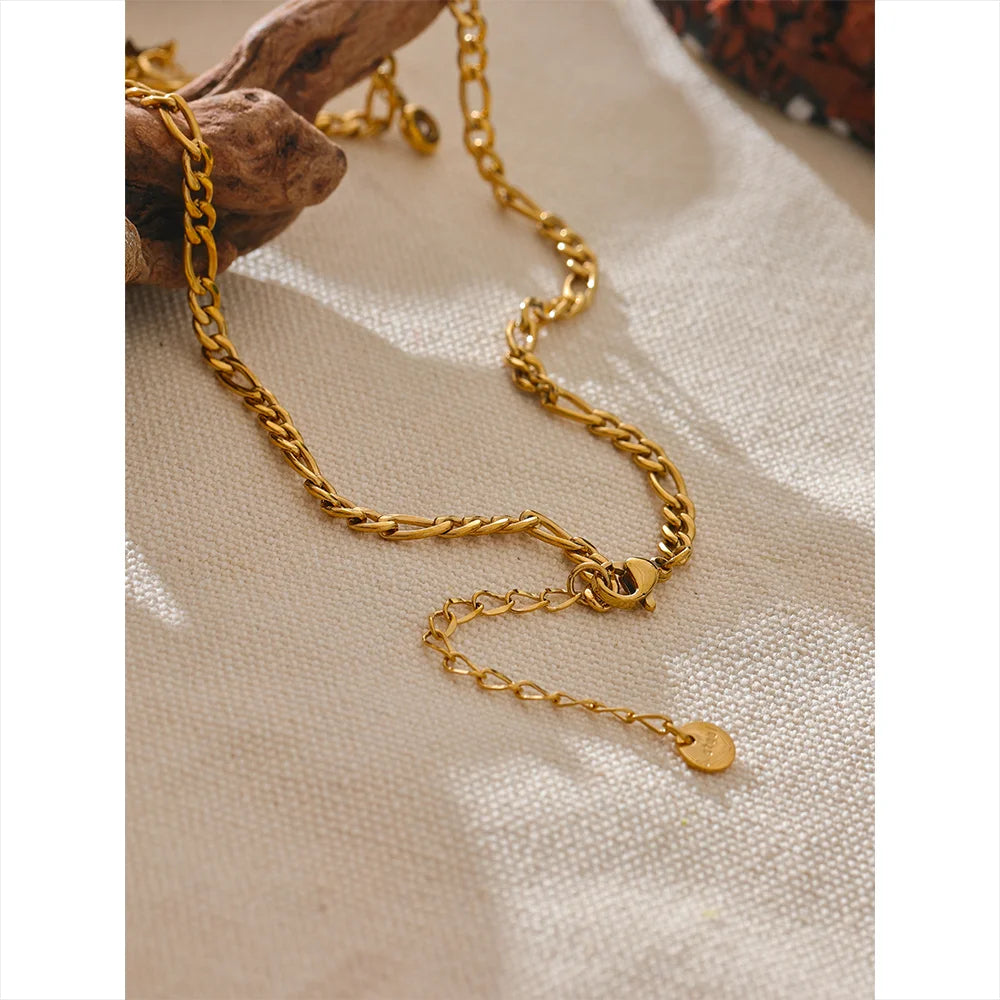 Trickling Down - Gold Moon and Stars Necklace