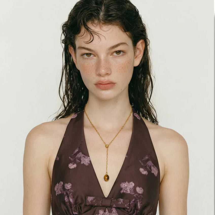 Courageous Soul -  Tiger’s Eye Lariat Necklace