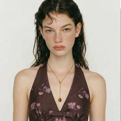 Courageous Soul -  Tiger’s Eye Lariat Necklace