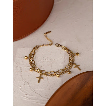 Faith & Grace Charm Gold Bracelet