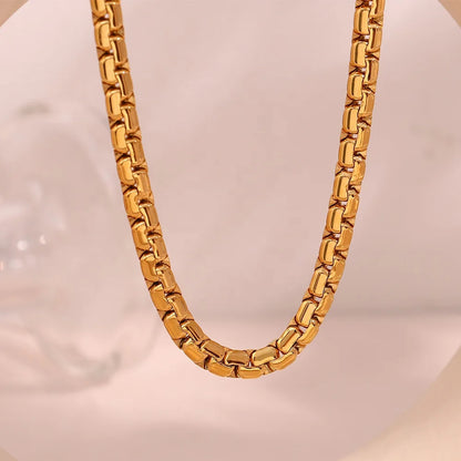 Golden Grace: Thick Chain Bracelet