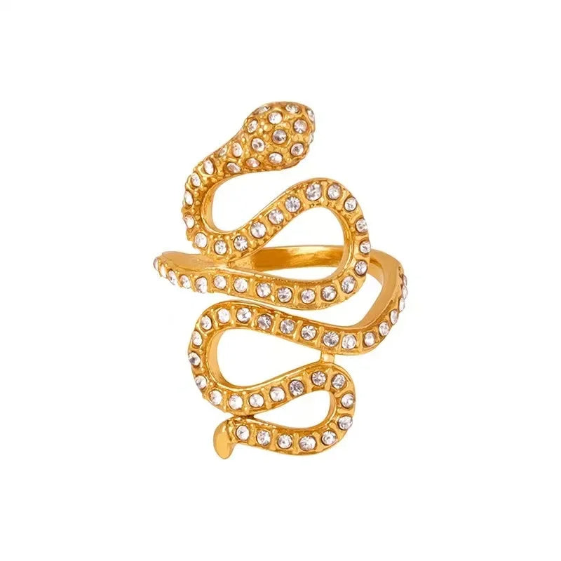 Nova Glow - Snake Ring with Crystals