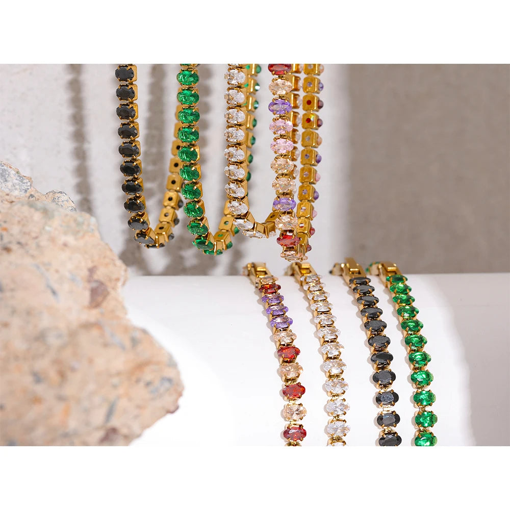 Nova Glow - Rainbow Crystal Tennis Bracelet