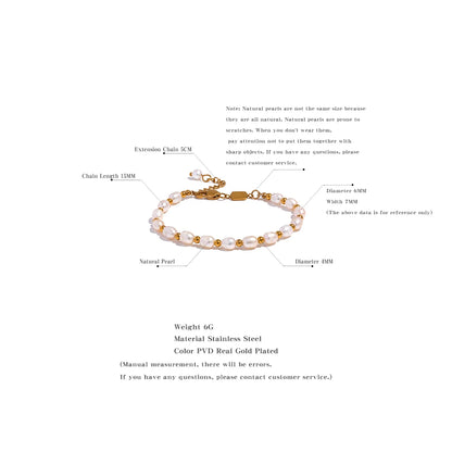 Universal Truth - Gold Pearl Bracelet