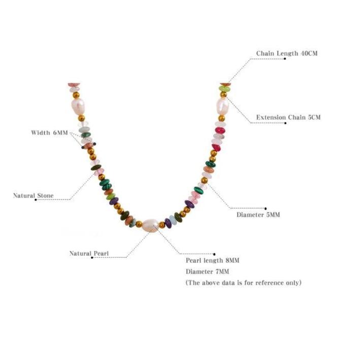 Move Beyond - Gemstone and Peals Necklace