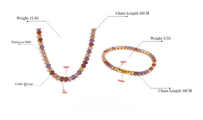 Nova Glow - Rainbow Crystal Tennis Bracelet