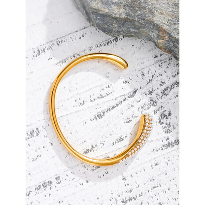 Eternal Grace: 18K Gold Cuff Bracelet