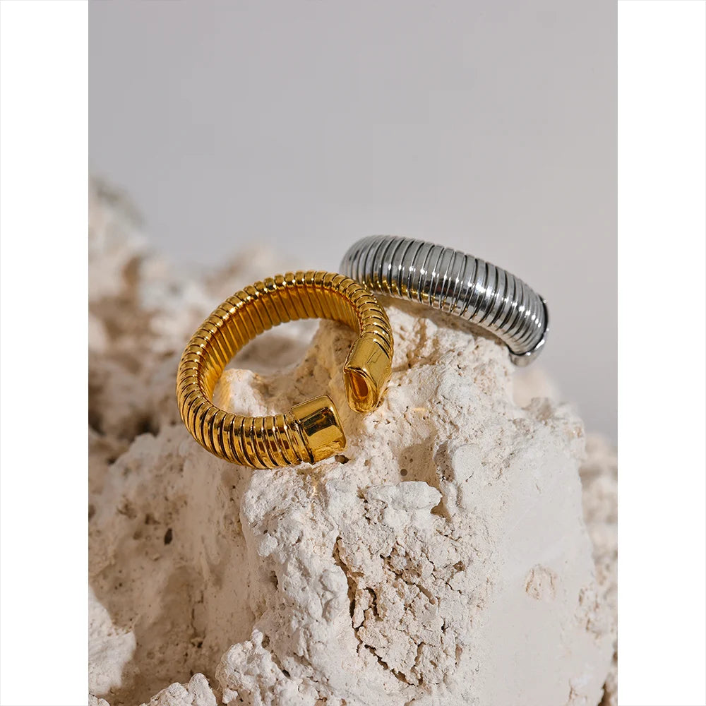 Fusion Bands - Silver Open Ring