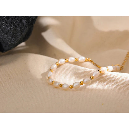 Universal Truth - Gold Pearl Bracelet