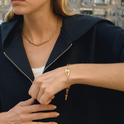 Aura Shield - Evil Eye Gold Bracelet