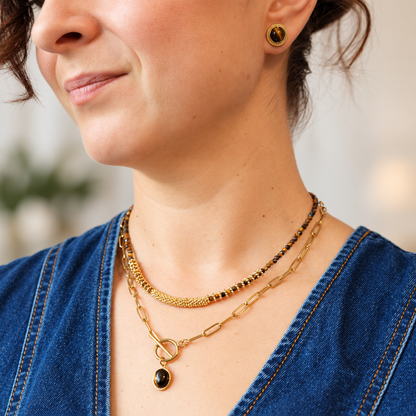 Courage Within - Faceted Necklace with Tiger's Eye