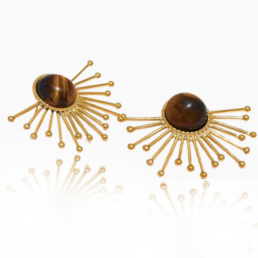 Personal Strength - Tiger Eye Earrings