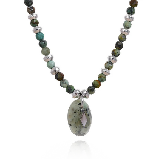 Natural Balance - Green  African Turquoise Jasper Necklace