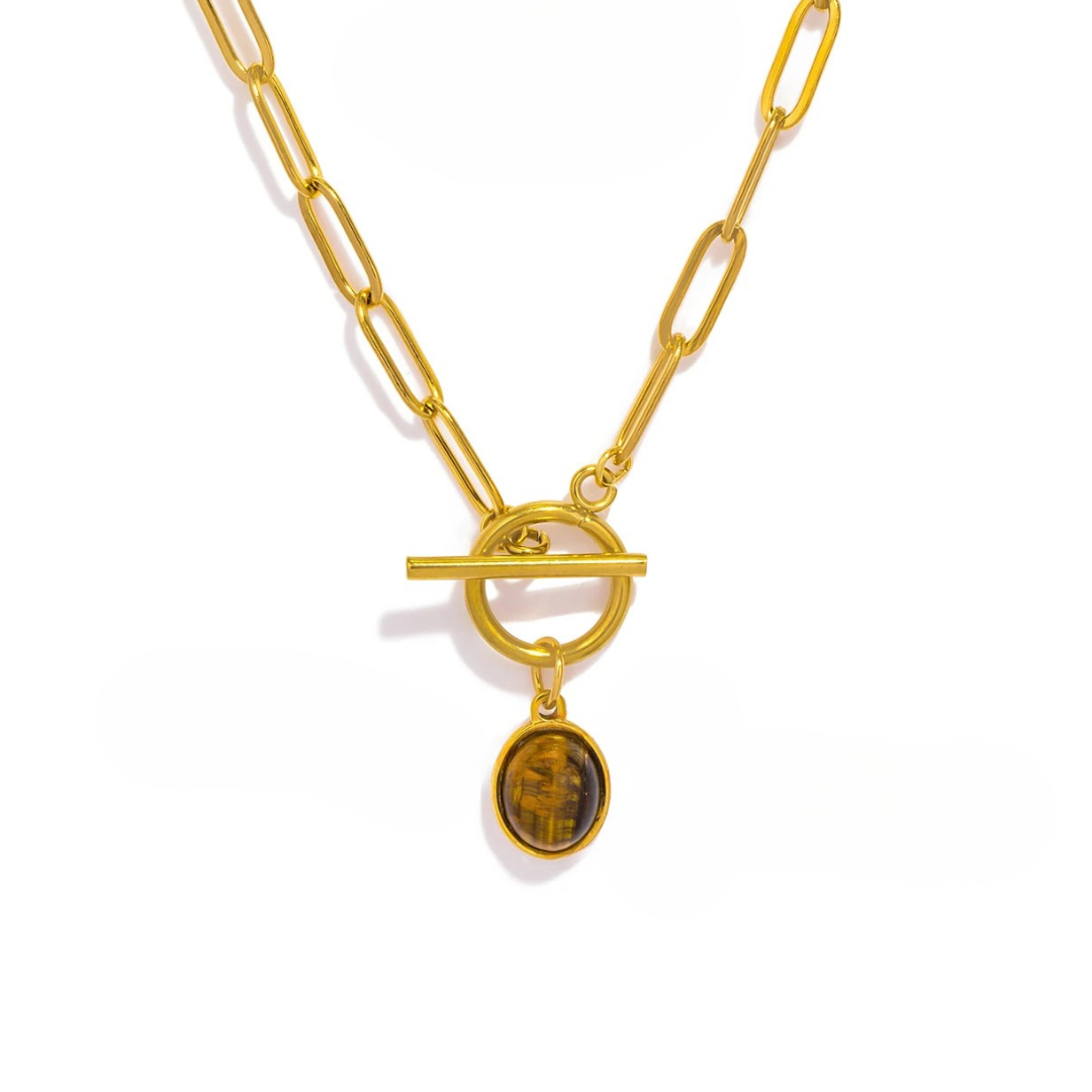 Fearless Spirit – Gold Dainty Tiger’s Eye Necklace