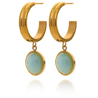 Free Expression - Drop Earrings with Amazonite