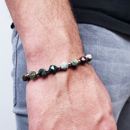 Free Spirit -  Indian Agate Bracelet for Men