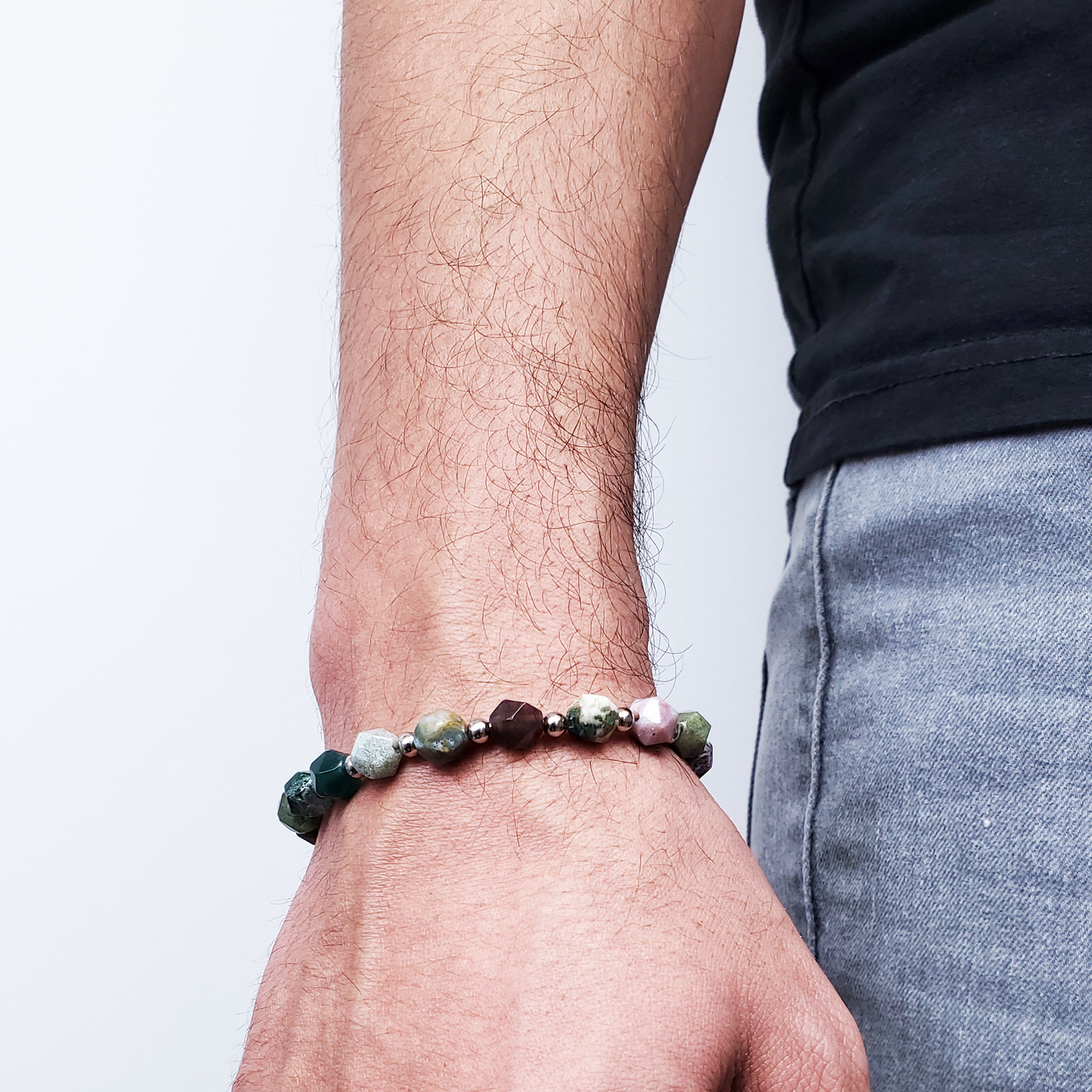 Free Spirit -  Indian Agate Bracelet for Men