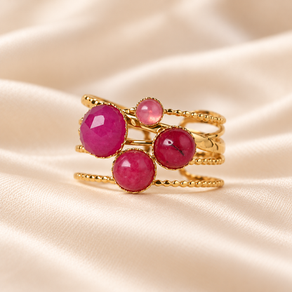 Amara – Strawberry Quartz Gemstone Ring