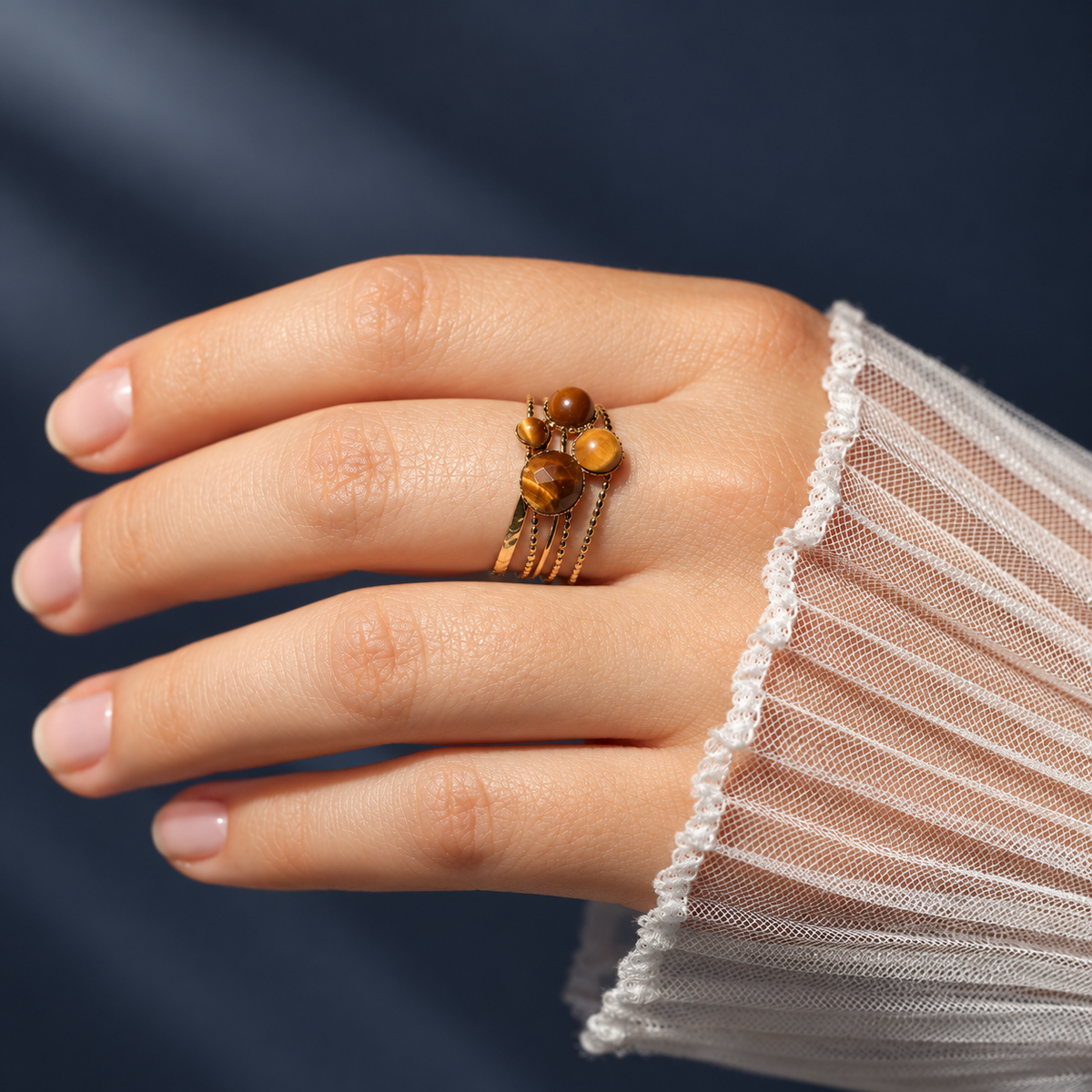 Amara – Tiger's Eye Gemstone Ring