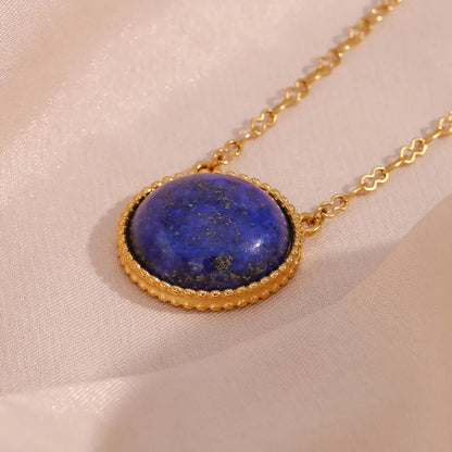 The Higher Mind - Lapis Lazuli Aventurine and Rose Quartz 18k Stainless Necklace