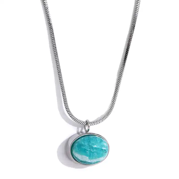 Hidden World - Gold / Silver Necklace with Amazonite