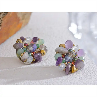 Higher Potential - Amethyst Stud Earrings