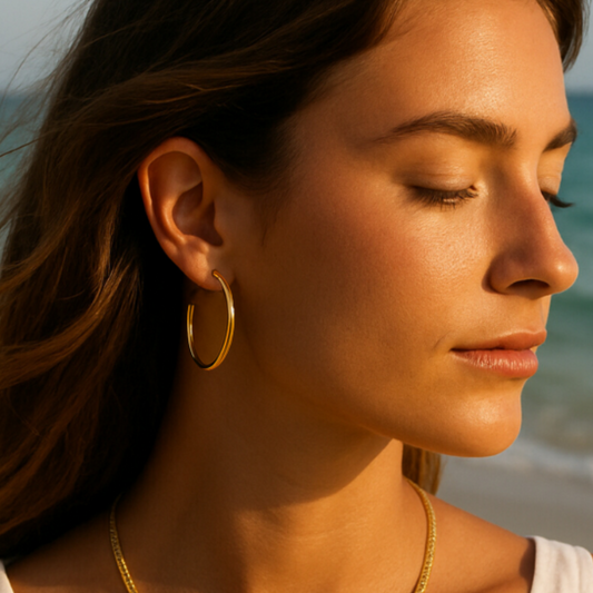 Hoop Earrings– Gold & Silver Sizes 20–50mm