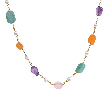 Inner Connection - Chakra Necklace and Bracelet with a mix of Gemstones