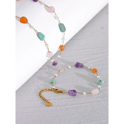 Inner Connection - Chakra Necklace and Bracelet with a mix of Gemstones