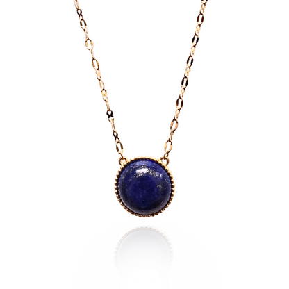 The Higher Mind - Lapis Lazuli Aventurine and Rose Quartz 18k Stainless Necklace