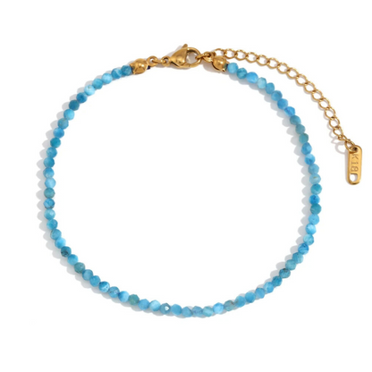 Manifestation - Dainty Faceted Apatite Bracelet