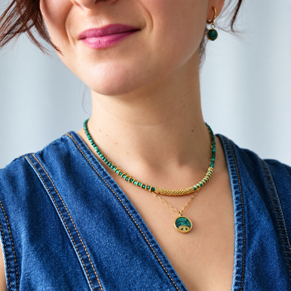 New Beginnings - Faceted Necklace with Green Jasper