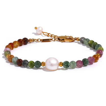 Open Mind - Tourmaline and Pearl Bracelet