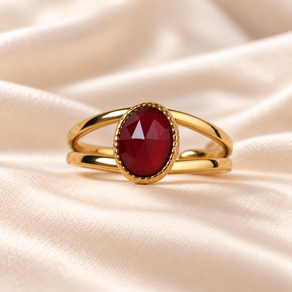 Siena – Red Agate Gemstone Ring